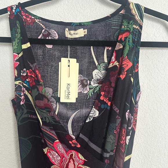 NWT KorMei hi low tropical maxi wrap look dressS - Picture 3 of 11